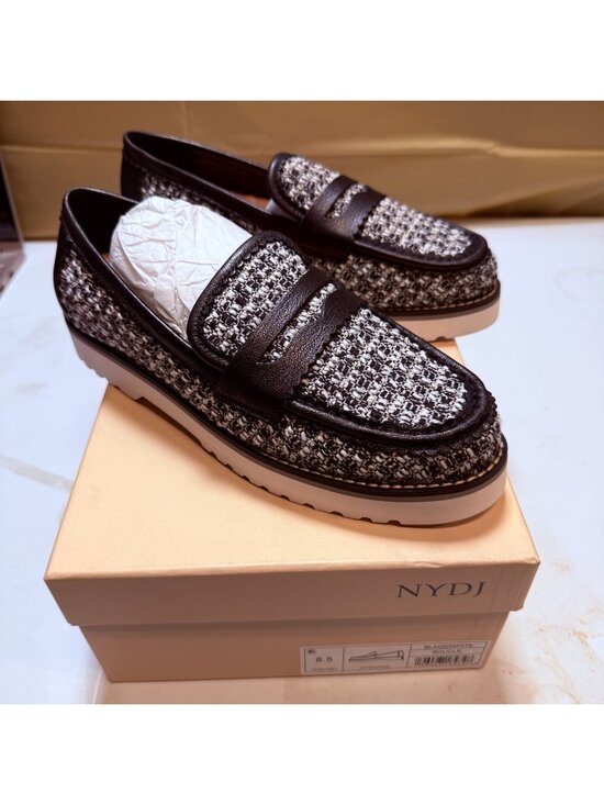 NYDJ Shoes - NYDJ Women's Owens Loafers in Black and White Size 8.5